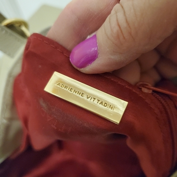 Adrienne Vittadini Beige and goldtone Tote Patent Leather/Suede Combo - Picture 11 of 11